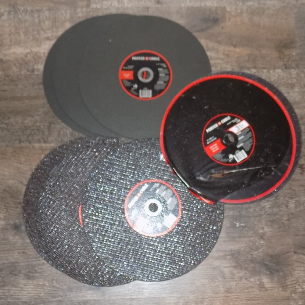 Porter Cable Metal Cutting Wheels 14 Inch Black New Abrasive Chop Saw Lot